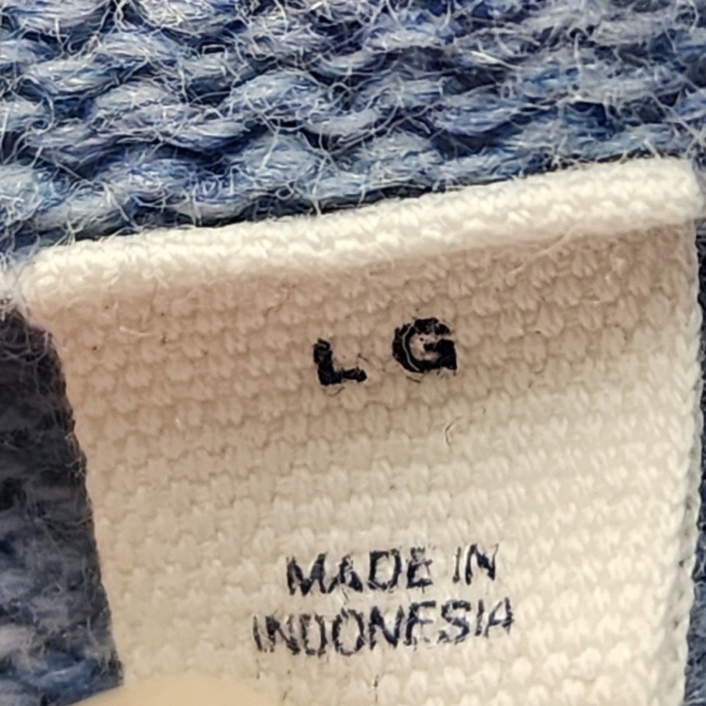 Gap Merino Wool Blend Knit Sweater Womens Large Blue Heather Soft Winter Cozy - Picture 11 of 15